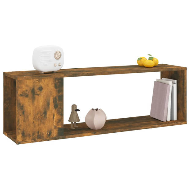 vidaXL Tv-meubel 100x24x32 cm bewerkt hout gerookt eikenkleurig