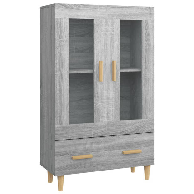 vidaXL Hoge kast 70x31x115 cm bewerkt hout grijs sonoma eikenkleurig