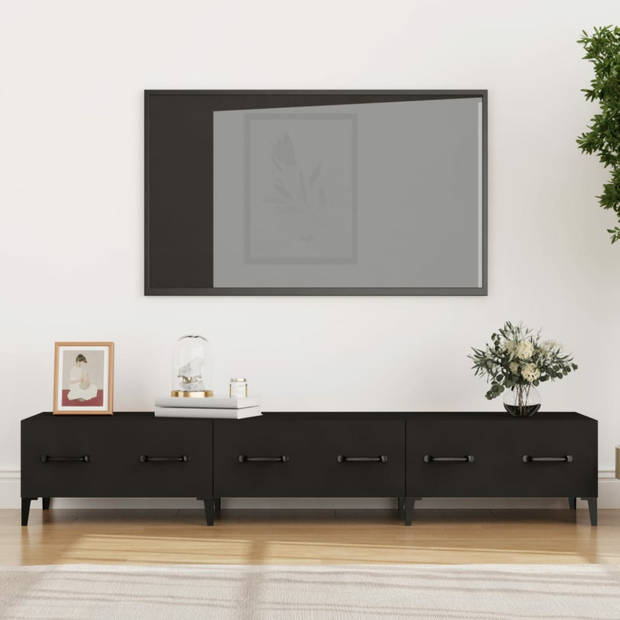 vidaXL Tv-meubel 150x34,5x30 cm bewerkt hout zwart