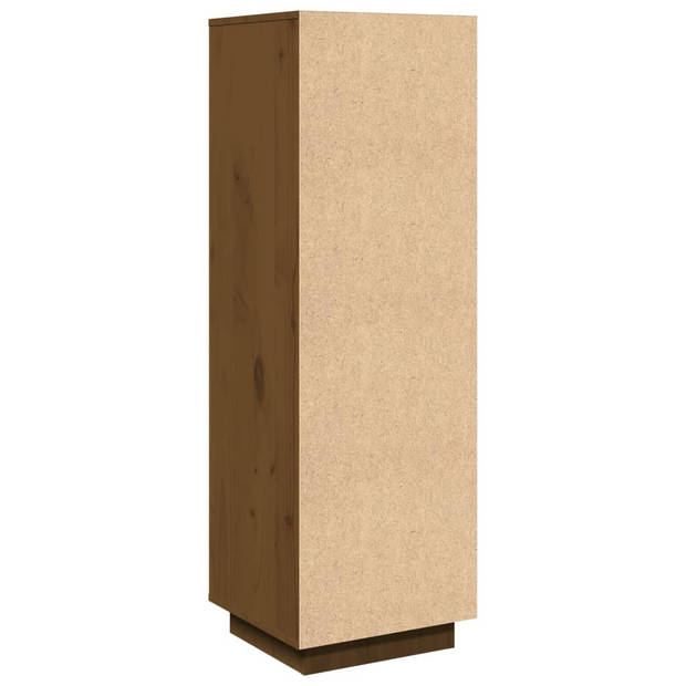 vidaXL Hoge kast 38x35x117 cm massief grenenhout honingbruin