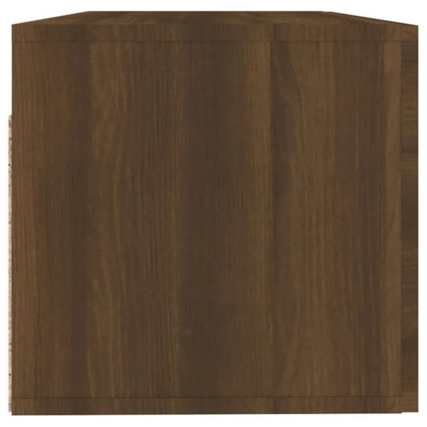 vidaXL Wandkast 100x36,5x35 cm bewerkt hout bruin eikenkleur