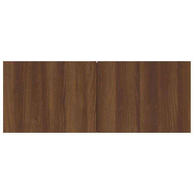 vidaXL Tv-meubel 80x30x30 cm bewerkt hout bruin eikenkleur