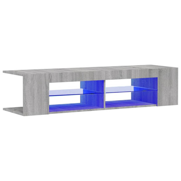 vidaXL Tv-meubel met LED-verlichting 135x39x30 cm grijs sonoma eiken