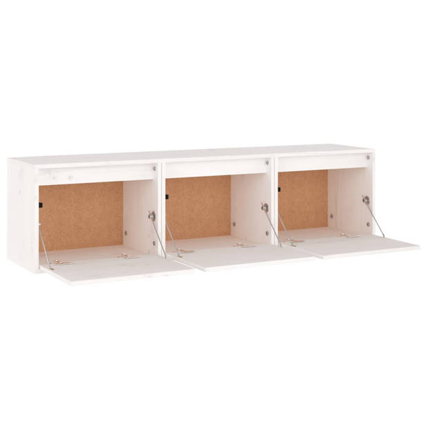 The Living Store TV-meubel - klassiek design - hangkast - 45 x 30 x 35 cm - massief grenenhout