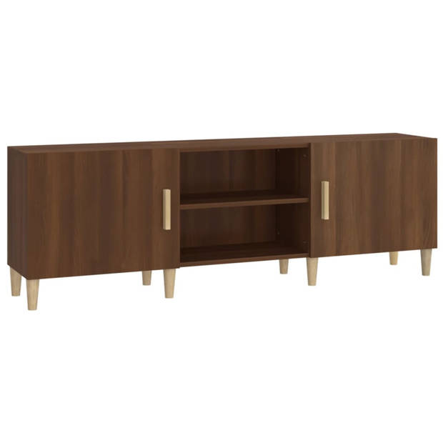 vidaXL Tv-meubel 150x30x50 cm bewerkt hout bruin eikenkleur