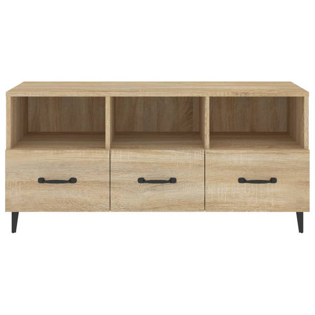 vidaXL Tv-meubel 102x35x50 cm bewerkt hout sonoma eikenkleurig