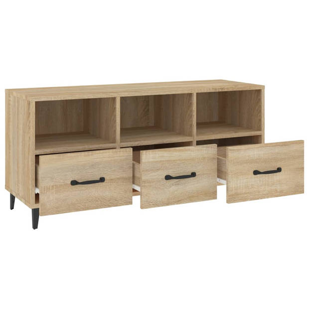 vidaXL Tv-meubel 102x35x50 cm bewerkt hout sonoma eikenkleurig