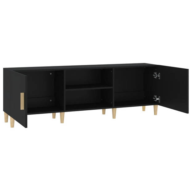 vidaXL Tv-meubel 150x30x50 cm bewerkt hout zwart