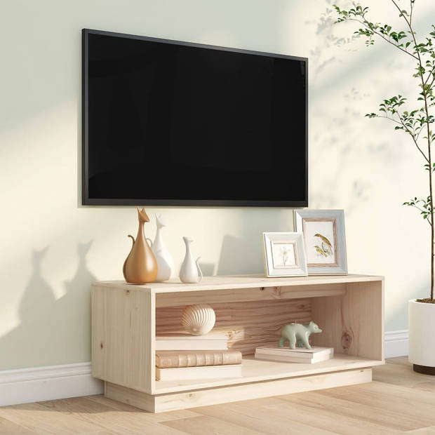 vidaXL Tv-meubel 90x35x35 cm massief grenenhout