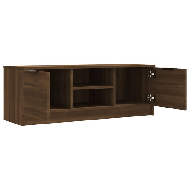 vidaXL Tv-meubel 102x35x36,5 cm bewerkt hout bruin eikenkleur