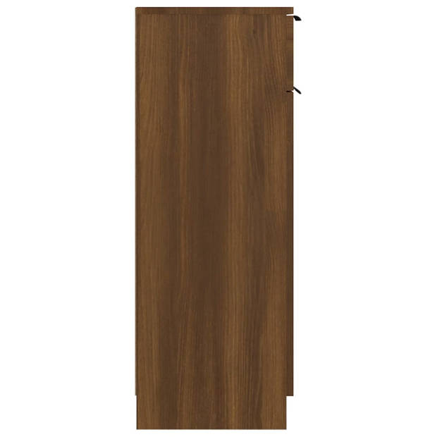 vidaXL Badkamerkast 32x34x90 cm bewerkt hout bruin eikenkleur