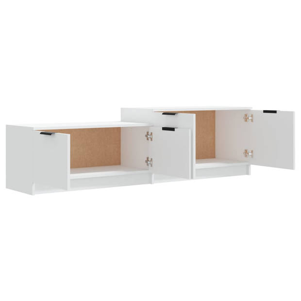 vidaXL Tv-meubel 158,5x36x45 cm bewerkt hout wit