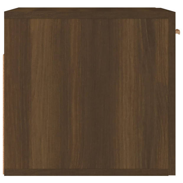 vidaXL Wandkast 80x35x36,5 cm bewerkt hout bruin eikenkleur