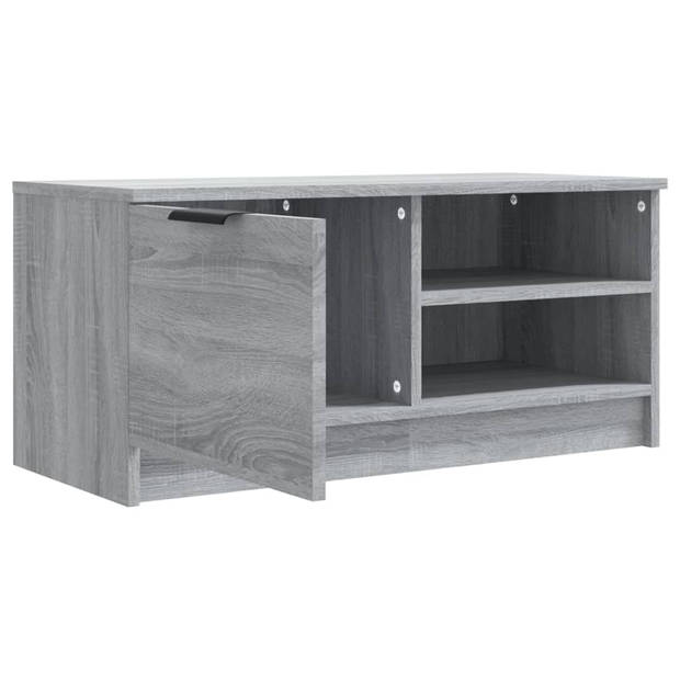 vidaXL Tv-meubel 80x35x36,5 cm bewerkt hout grijs sonoma eikenkleurig