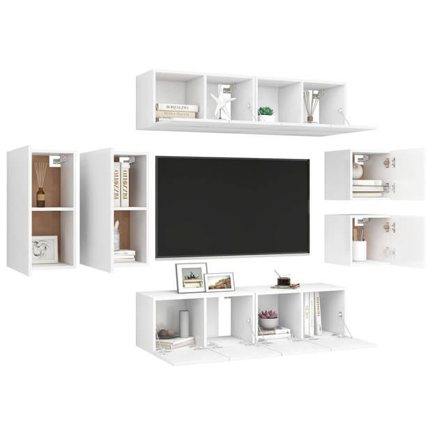 The Living Store Televisiemeubelset - TV-meubel - 4x 60 x 30 x 30 cm - 2x 30.5 x 30 x 30 cm - 2x 30.5 x 30 x 60 cm
