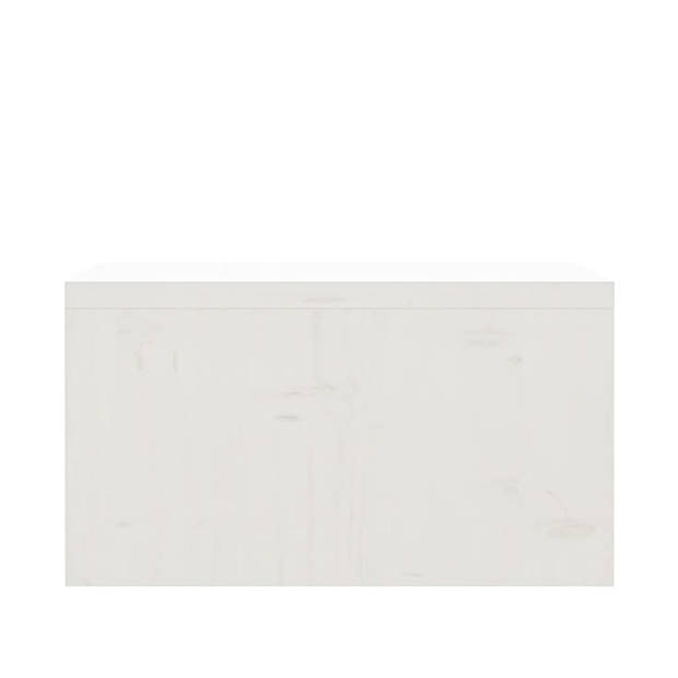 vidaXL Monitorstandaard 50x27x15 cm massief grenenhout wit
