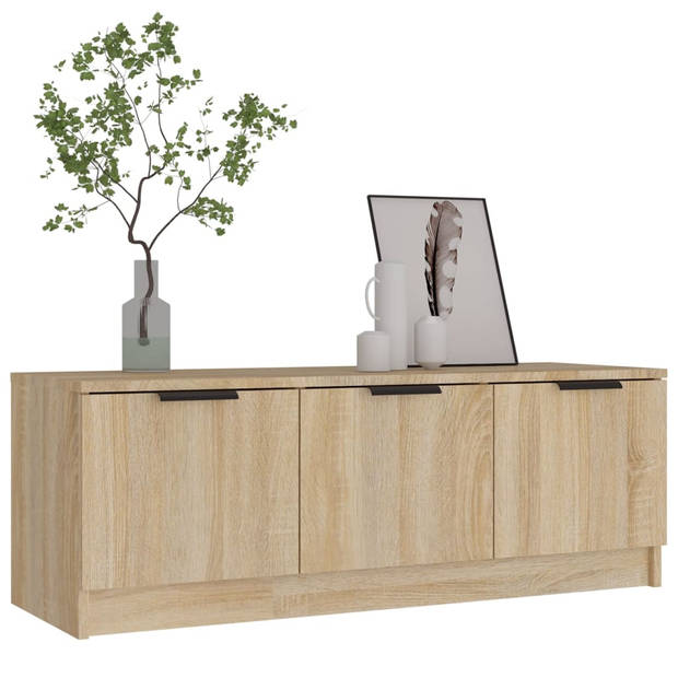 vidaXL Tv-meubel 102x35x36,5 cm bewerkt hout sonoma eikenkleurig