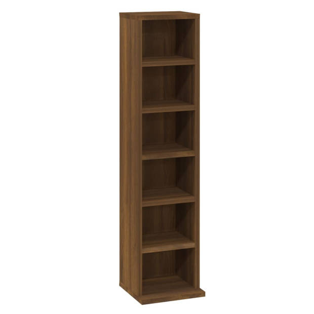 vidaXL Cd-kast 21x20x88 cm bewerkt hout bruin eikenkleur