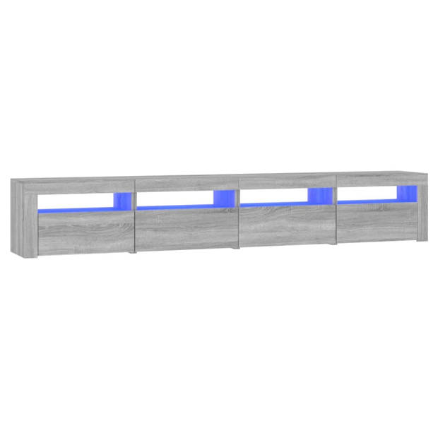 vidaXL Tv-meubel met LED-verlichting 240x35x40 cm grijs sonoma eiken