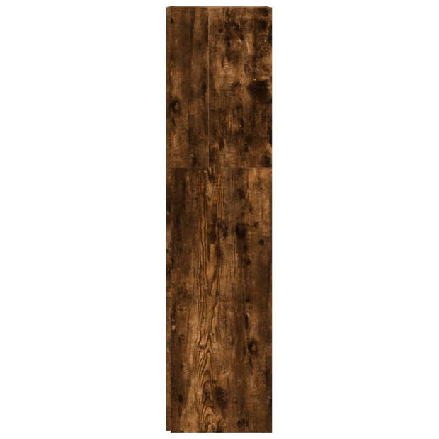 vidaXL Hoekkast 33x33x132 cm bewerkt hout gerookt eikenkleurig