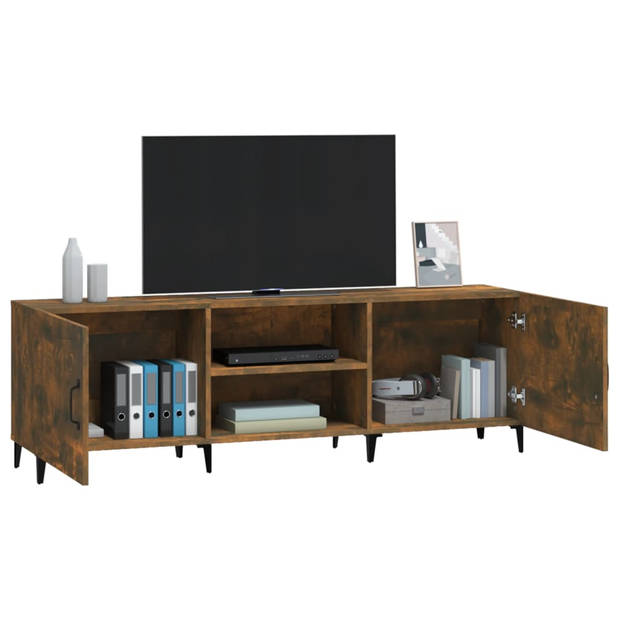 vidaXL Tv-meubel 150x30x50 cm bewerkt hout gerookt eikenkleurig