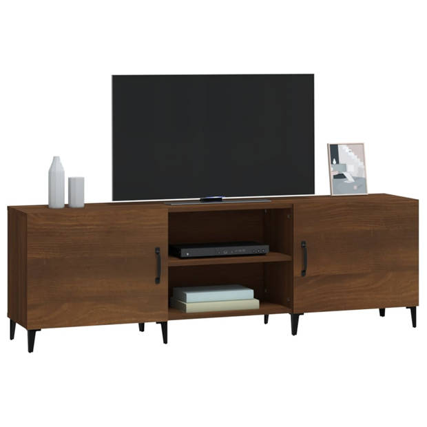 vidaXL Tv-meubel 150x30x50 cm bewerkt hout bruin eikenkleur