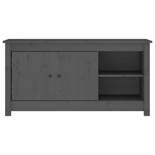 vidaXL Tv-meubel 103x36,5x52 cm massief grenenhout grijs