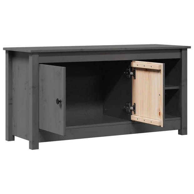 vidaXL Tv-meubel 103x36,5x52 cm massief grenenhout grijs