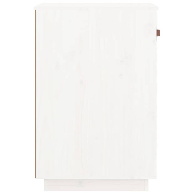 vidaXL Bureaukastje 40x50x75 cm massief grenenhout wit