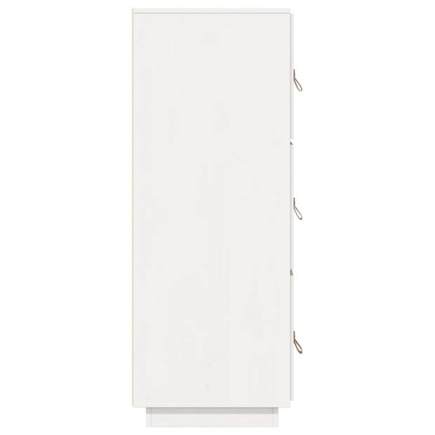 vidaXL Hoge kast 34x40x108,5 cm massief grenenhout wit