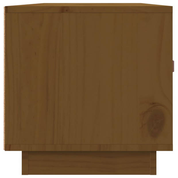 vidaXL Tv-meubel 80x34x35 cm massief grenenhout honingbruin