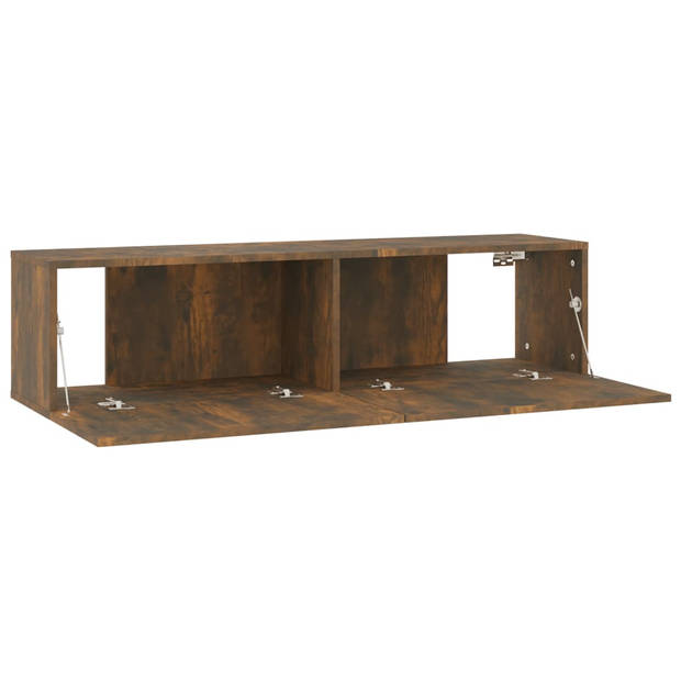 vidaXL Tv-wandmeubel 120x30x30 cm bewerkt hout gerookt eikenkleurig