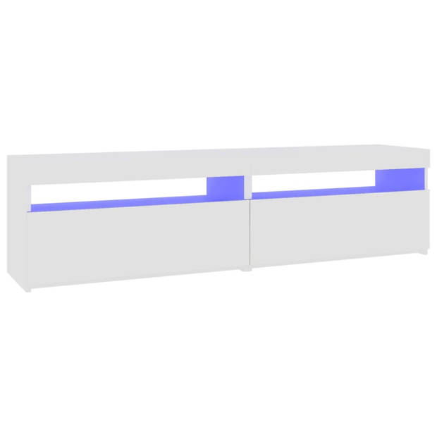 vidaXL Tv-meubelen 2 st met LED-verlichting 75x35x40 cm wit