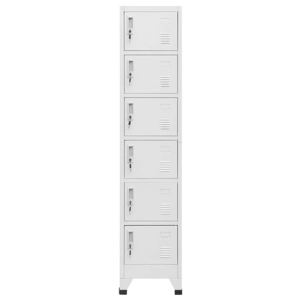 vidaXL Lockerkast 38x40x180 cm staal lichtgrijs