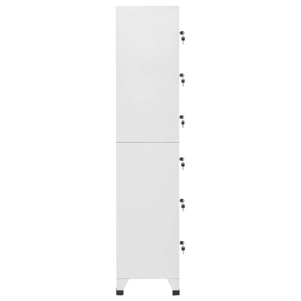 vidaXL Lockerkast 38x40x180 cm staal lichtgrijs