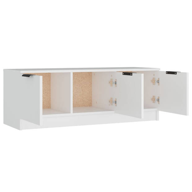 vidaXL Tv-meubel 102x35x36,5 cm bewerkt hout wit