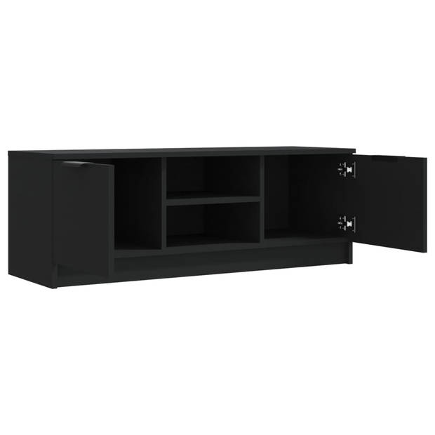 vidaXL Tv-meubel 102x35x36,5 cm bewerkt hout zwart