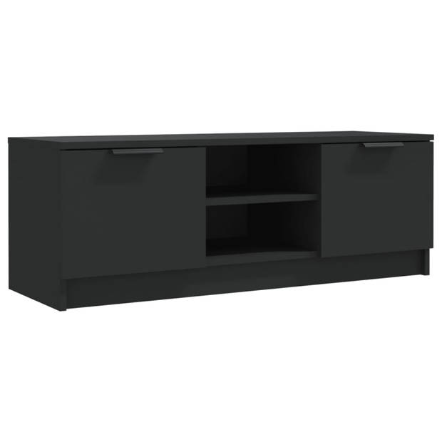 vidaXL Tv-meubel 102x35x36,5 cm bewerkt hout zwart