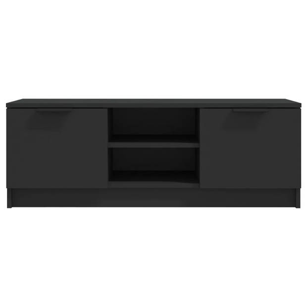 vidaXL Tv-meubel 102x35x36,5 cm bewerkt hout zwart