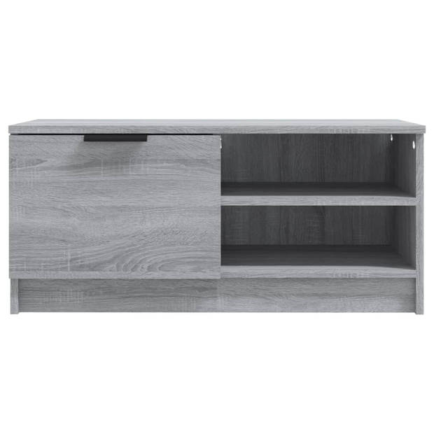 vidaXL Tv-meubel 80x35x36,5 cm bewerkt hout grijs sonoma eikenkleurig