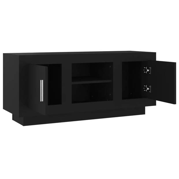 vidaXL Tv-meubel 102x35x45 cm bewerkt hout zwart