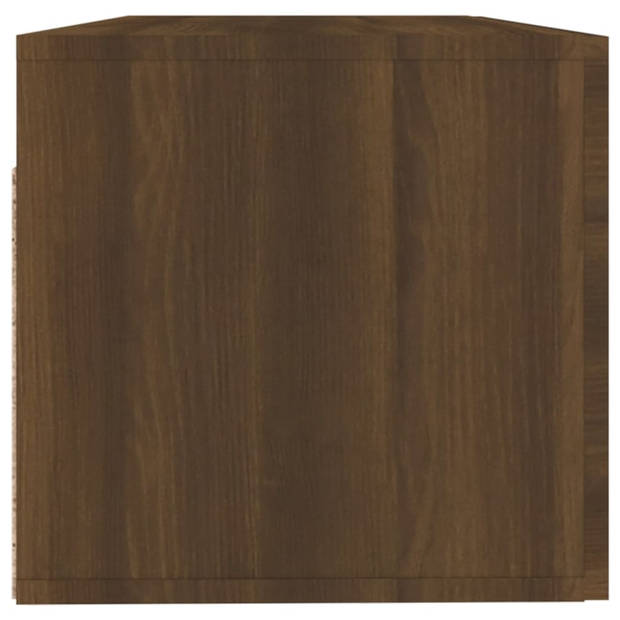 vidaXL Wandkast 100x36,5x35 cm bewerkt hout bruin eikenkleur