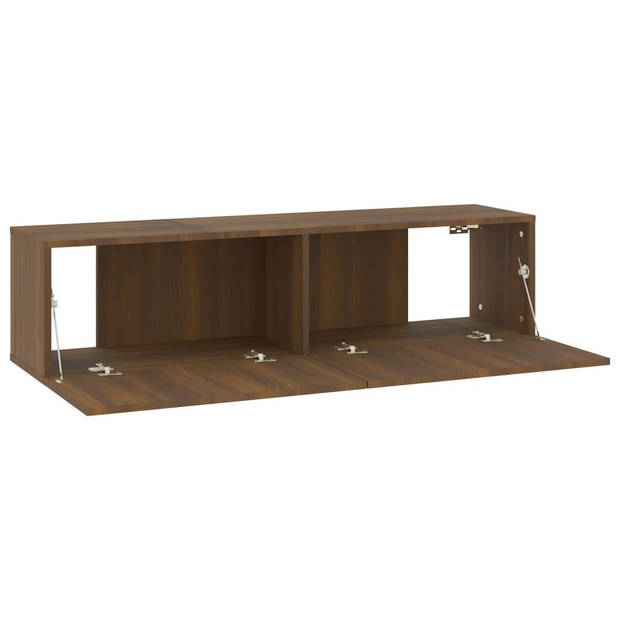 vidaXL Tv-wandmeubel 120x30x30 cm bewerkt hout bruin eikenkleur