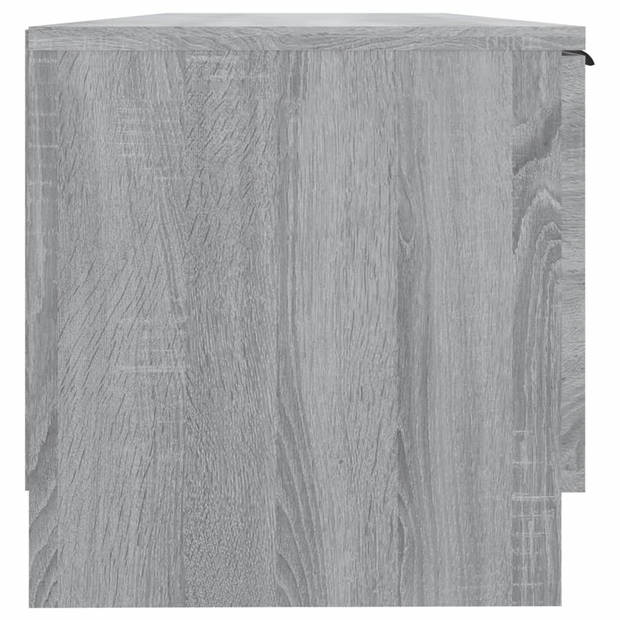 vidaXL Tv-meubel 102x35x36,5 cm bewerkt hout grijs sonoma eikenkleurig