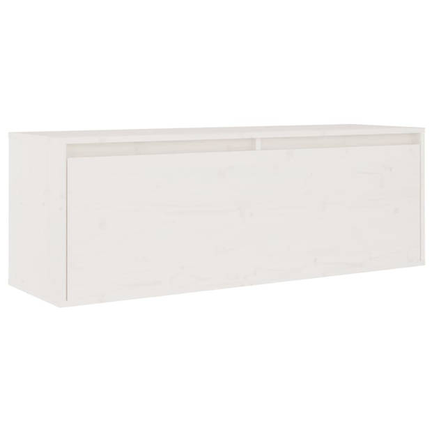 The Living Store TV-kast Classic s - Massief grenenhout - 100 x 30 x 35 cm - Wit