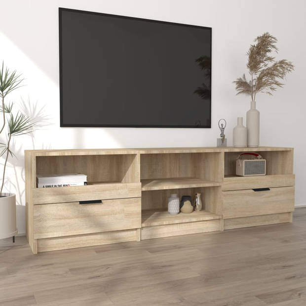 vidaXL Tv-meubel 150x33,5x45 cm bewerkt hout sonoma eikenkleurig