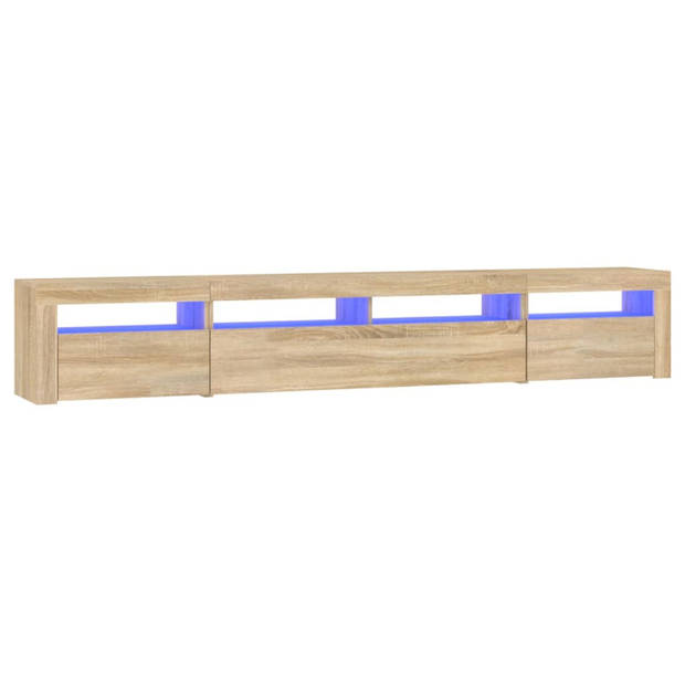 vidaXL Tv-meubel met LED-verlichting 240x35x40 cm sonoma eikenkleurig