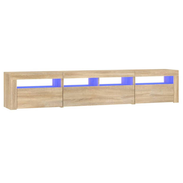 vidaXL Tv-meubel met LED-verlichting 210x35x40 cm sonoma eikenkleurig