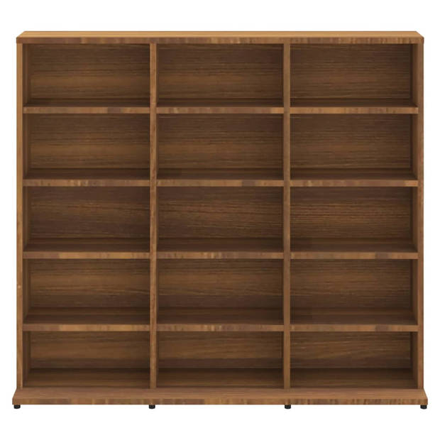 vidaXL Cd-kast 102x23x89,5 cm bewerkt hout bruin eikenkleur