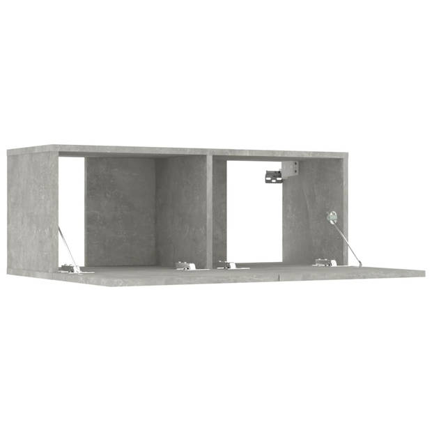 vidaXL Tv-meubelen 4 st 80x30x30 cm bewerkt hout betongrijs
